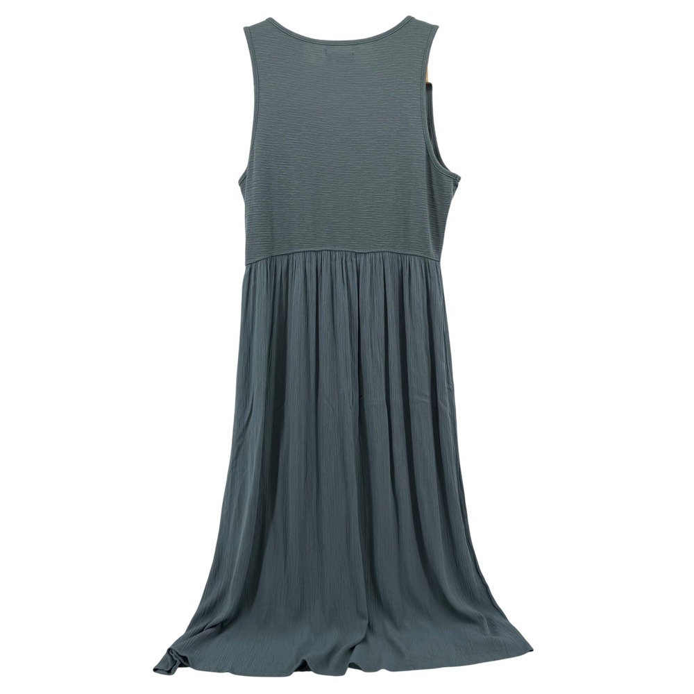 FRYE & Co Maxi Dress Slate Blue Ribbed Knit Button whimsy Plus Womens XXL - Picture 6 of 8